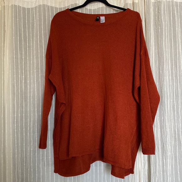 H&M Burnt Orange Sweater, Size L - Picture 1 of 6